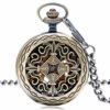 DFBGL Pocket Watch Men Women Pocket Watch Retro Mechanical Hand Wind Steampunk Pendant Chain Bronze Classic Roman Number Gift steampunk buy now online