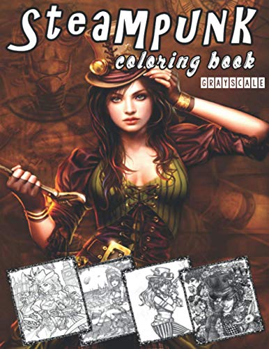 Steampunk Coloring Book. Grayscale: Coloring Book for Adults steampunk buy now online