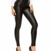 RIOJOY  Faux Leather Leggings for Women Wet Look Full Length High Waist Leather Trousers, #2 Matte, M steampunk buy now online