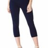 Roman Originals Women Cropped Trousers Ladies Capri Pants Stretch Bengaline Leggings Crop Summer Three Quarter 3/4 Length Shorts Pull On Elasticated Cut Off Work Pedal Pushers - Navy Blue - Size 14 steampunk buy now online