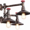 ZGYQGOO Water Pipe Wall Light Vintage Industrial E27 Steampunk Rustic Waterpipe Wall Lighting Fixture - Sconce for Restaurant Loft Warehouse Bar Cafe [Energy Class A] (Color : D) steampunk buy now online