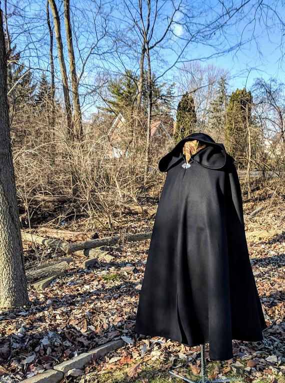 Custom Wool Cloak - Handmade 3/4 Circle Cloak in your choice of Color, Length, & Clasp Renaissance Medieval LARP LOTR Game of Thrones SCA by AThimbleInTime steampunk buy now online