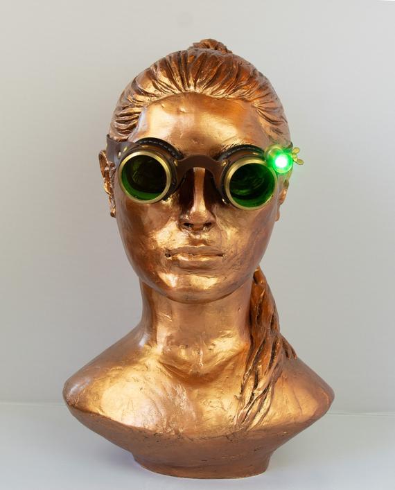 Handmade Goggles Burning Man festival dust-proof burner party rave goggles genuine leather by MilaLoveart steampunk buy now online