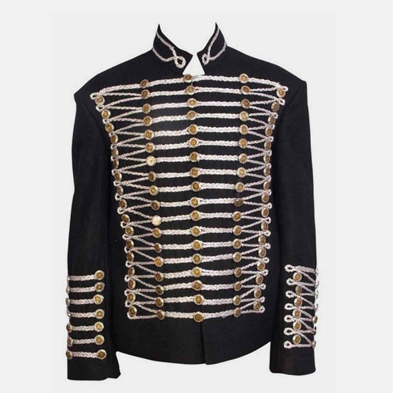 Inspired from Michael Jackson braided jacket, heavy braided jacket, steampunk jacket, braid jacket - Steampunk Military Uniform by DesignerdressStore steampunk buy now online