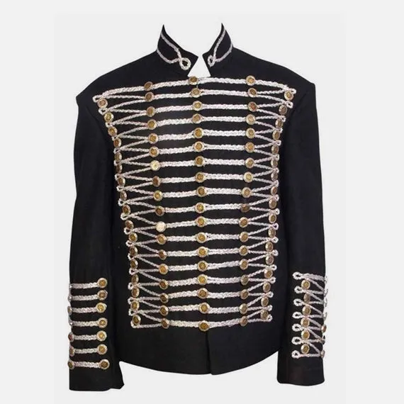 Inspired from Michael Jackson braided jacket, heavy braided jacket, steampunk jacket, braid jacket - Steampunk Military Uniform by DesignerdressStore steampunk buy now online
