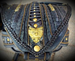 Leather Utility Belt | Apocalyptic hip pocket | Steampunk cross body bag | Leather Travel Belt | Fanny Pack | Leather Purse Belt | hip bag by RebelArmada steampunk buy now online