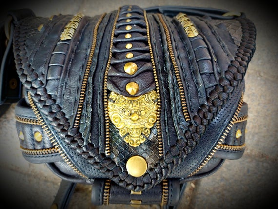 Leather Utility Belt | Apocalyptic hip pocket | Steampunk cross body bag | Leather Travel Belt | Fanny Pack | Leather Purse Belt | hip bag by RebelArmada steampunk buy now online