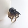 Lord Crow in Black Finished with Golden Collar / Jewelry / Adjustable Ring by SeptemberRoom steampunk buy now online