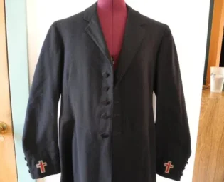 Masonic Men's Wool Coat Knights Templar Bullion Cross Patch Secret Society Lilley Ames Co 30s 40s Steampunk by GlitteratiHautie steampunk buy now online