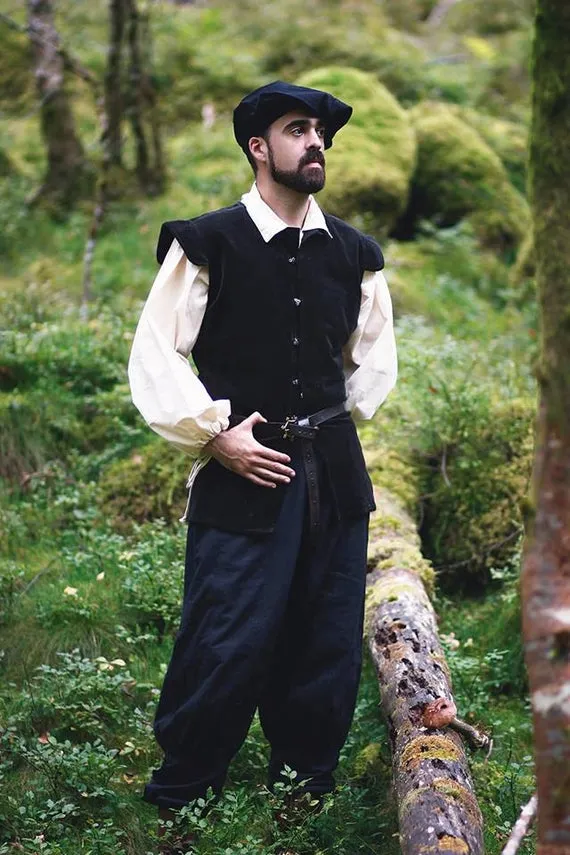 Men Vest Renaissance-Style velveteen overcoat - Steampunk Pirate Fantasy Medieval Renaissance Costume Cosplay larp by CostureroReal steampunk buy now online