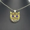 Purple Eyed Owl Pendant by StetsiArt steampunk buy now online