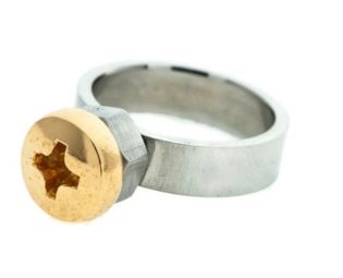 Screw Diamonds-Alternative engagement ring-steampunk engagement ring-geek engagement ring-Funny engagement ring-Alternative engagement ring by galbarash steampunk buy now online