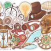 Vintage Gears 26 pcs Steampunk Art Aesthetic Stickers Paper Labels 2 inch Size No Repetition Luggage Decals Girlfriend Gift Journal Stickers by MyasCo steampunk buy now online