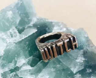 WITCH Ring // mini knuckle duster for heinous hags // gold or silver // from Mod Evil by ModEvil steampunk buy now online