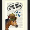 Framed Dictionary Print Steampunk Horse Best Seat in the House. Funny Toilet Loo Sign Poster printed on a Vintage Book Page. Presented in a Black Wood Frame steampunk buy now online