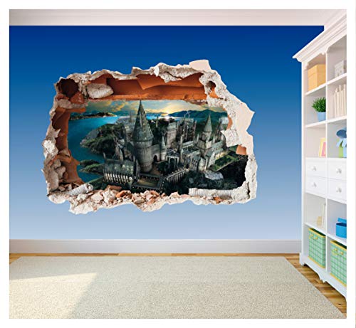 Hogwarts Castle Hole in Wall - Harry Potter 3D Art Printed Vinyl Sticker Decal (Large 600 x 425mm) steampunk buy now online
