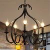 YQRDDD Chandeliers Vintage Industrial Pendant Ceiling Light Creative Iron Chandelier Steampunk LOFT Modern Rural Style for Bar Restaurant Cafe Lighting Fixtures (Bulbs Not Included) Chandelier steampunk buy now online