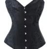 Bslingerie® Womens Waist Cincher Boned Corset with Brocade (UK 8 (S), Black) steampunk buy now online