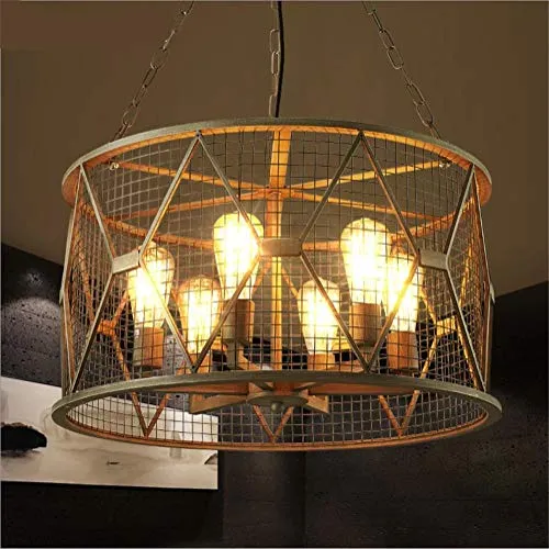 YQRDDD Chandeliers Vintage Industrial Pendant Ceiling Light Steampunk Retro LOFT Creative Iron Hollow Cage Chandelier 6 Lights Living Room Bedroom Bar Restaurant Decoration Lighting Chandelier steampunk buy now online