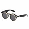 Ultra Black Frame Black Lenses Flip Up Round Steampunk Sunglasses Steampunk Goggles Retro Mens Womens UV400 Cyber Gothic Circle Glasses Aesthetic Circle Sunglasses Steampunk Accessories steampunk buy now online