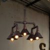 Raelf 5-head Retro Industrial Water Pipe Chandelier European And American Steampunk Chandelier Industrial Rusty 5-head Chandelier Attic Living Room Restaurant Bar Restaurant Iron Lamp E27 Accessories steampunk buy now online