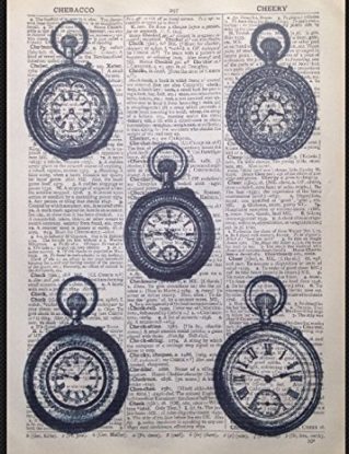 Parksmoonprints Clocks Vintage Dictionary Wall Art Picture Print Steampunk Alice In Wonderland Industrial Gramophone Camera Telephone steampunk buy now online