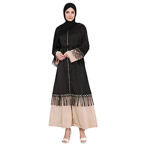 YUANCHENG Women Plus Size Dress Casual Long Cardigain caftan dresses,Black,L5 steampunk buy now online