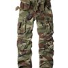 MUST WAY Women's Casual Trousers Camouflage Multi Pockets Cargo Trousers with 8 Pockets Battlefield Camo steampunk buy now online