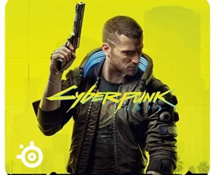 SteelSeries QcK Large Cyberpunk 2077 - Gaming Mouse Pad - 450 mm x 400 mm x 2 mm - Fabric - Rubber Base - Cyberpunk 2077 Edition steampunk buy now online