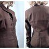 Beautiful 40's Gaberdine Tailored Blazer Jacket - 40's Fitted Blazer - 30's Fitted Peplum Blazer by HippieVintageGirl steampunk buy now online