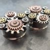 PAIR of Unique Steampunk Gear Surgical Steel Double Flare Tunnels/Plugs - Gauges 2g (6mm) thru 1" (25mm) available! by LobalDomination1 steampunk buy now online