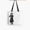 Steampunk black white tote bag - Cat Kitty Illustration - Catlamity Jane Cowgirl - School bag for files - Whimsical Anthropomorphic Animals by spankyspanglerdesign steampunk buy now online