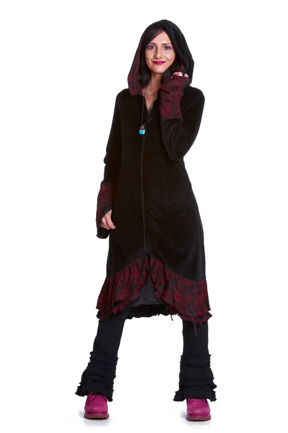 Velvet Corset Back Gothic Coat by AltshopUK steampunk buy now online