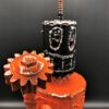 037, Welded Metal Robot Zombie Sculpture, Orange Party Time Robot by RobotArmyZ steampunk buy now online