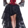 EUDOLAH Women's Gothic Steampunk Steel Boned Corset Dress Skirt Set Costume (UK 12-14 (XL), Black Red) steampunk buy now online