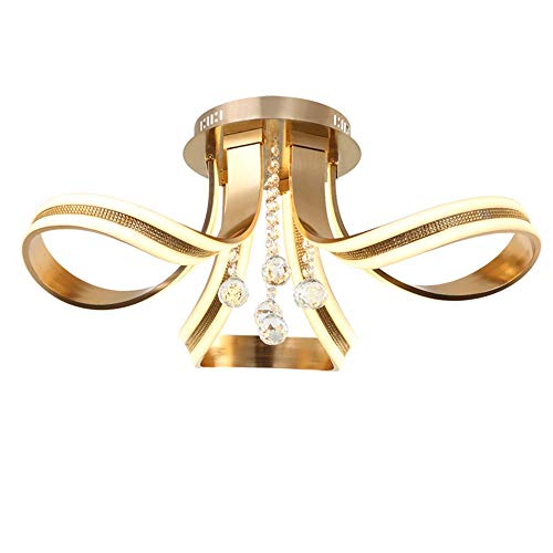 HUAQIMEI Modern Simple Led Ceiling Lights Flush Mount Chandelier 60w Crystal Pendant Lights Bedroom Living Room Dining Room Lighting Fixture steampunk buy now online