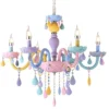 HUAQIMEI Crystal Chandeliers Ceiling Lights Modern Colorful Children Bedroom Lamp Led Ceiling Lights for Bedroom Living Room steampunk buy now online