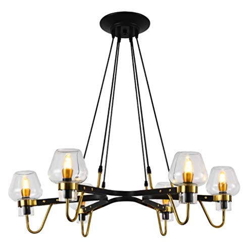 HUAQIMEI Sputnik Chandelier Lighting, 6-Heads Glass Ball Molecules Pendant Lamp Post-modern Simple Ceiling Lights For Bedroom Living Room Dining Room Bar Hallway steampunk buy now online