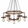 Light Lamp Retro Restaurant Light Chandelier Personality Steampunk Hanging Light 7-Lights American Industrial Pendant Light Light Fixtures Ceiling Chandelier Edison E27 Gear Creative Chandelier steampunk buy now online