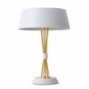 Desk Lamp E27 Light Study Office Modern Simple Living Room Decoration Bedroom Reading Lamp Plating Gold Color 6 Pole Painted Wrought Iron Small Pretty Waist White Table Lamp steampunk buy now online
