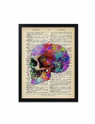 Skull Print - Skull Picture - Dictionary Art - Skull Poster - Steampunk Posters - Gift - Gifts - Wall Art - Home Decor - Frame Not Included steampunk buy now online