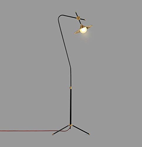 MJY Minimalist Iron Floor Lamps Living Room Bedroom Glass Shade Tripod steampunk buy now online