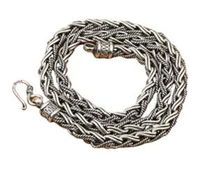 Amody Mens Sterling Silver Pendant Necklace 7mm Wheat Chain Necklace 26 inch Silver Steampunk Pendant Necklace steampunk buy now online