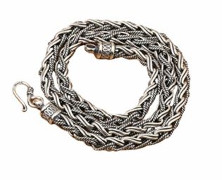 Amody Mens Sterling Silver Pendant Necklace 7mm Wheat Chain Necklace 26 inch Silver Steampunk Pendant Necklace steampunk buy now online