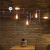 Loft Wall Light Iron Water Pipe Wall Lamp Fitting With Pressure Gauge Industrial Sconce 5 Heads With Vintage Rusty Color Design Decoration For Bar Restaurant Coffee Shop And Home Use steampunk buy now online
