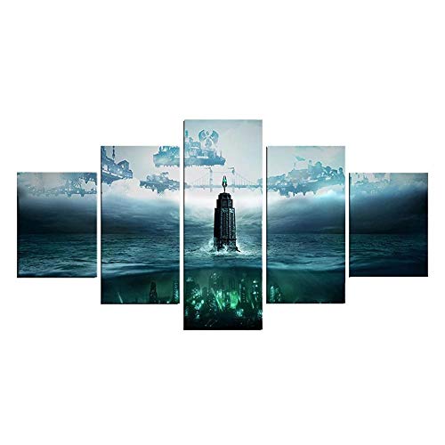 Steampunk Style 5 Piece Stretched And Framed Canvas Prints Contemporary Artwork Pictures Paintings On Canvas Wall Art For Living Room Bedroom Home Decorations-60" W X 32" H steampunk buy now online