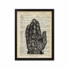 Chart of the Hand Print - Palm Reader Art - Steampunk Posters - Vintage Dictionary Wall Art - Wall Decor - Abstract - Frame Not Included steampunk buy now online