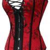 Kelvry Womens Waist Cincher Lace up Boned Basque Corset Shapewear Red Plus Size steampunk buy now online