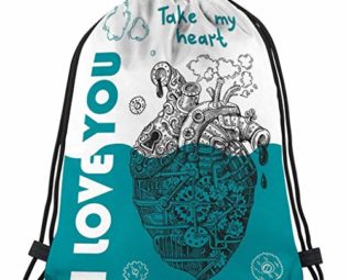 Light Ing Sports Fitness Bag Drawstring Backpack Steampunk Mechanical Heart Style Us Print Smart Phone Poster Web Happy Valentine S steampunk buy now online