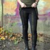 Black Long Cut-Out Leggings, Festival Distressed Alternative Leggings, Steampunk Tribal Clothing, Boho Goth Tribal Clothing, Hippie Clothing by coisasEDGY steampunk buy now online